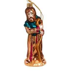 Blown Glass Joseph Christmas Ornament Nativity Replacement Piece 5 Inches